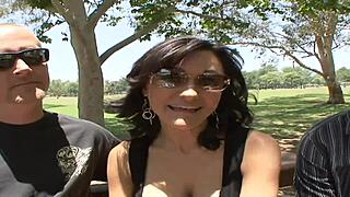 brunette mom receives facial cumshot