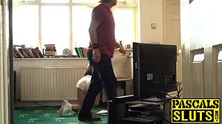 teen subslut spanked and fucked hard by dominant male