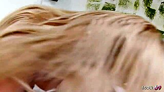 Blonde Cougar Bitch With Big Round Ass And Saggy Tits Seduces Boy To Fuck All Her Three Holes Without Condom