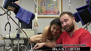 Patient Raya Nguyen sucks and gets fucked by doctor!