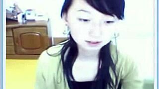 this asian amateur just chilling at home, exploring her body softly, you know, in a solo session