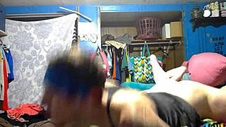 Fucking a bent over blonde slut doggystyle!