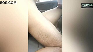 Hairy pussy girl fucks taxi driver