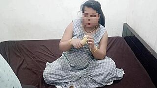 Devar gives sister-in-law her favorite banana in homemade fun