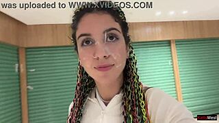 Crazy cumwalk in the mall, then blowjob in the toilet! 😍