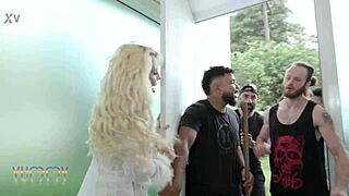 Kyra Sex takes bat up ass then five cocks