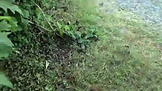 KAROL SMITH GOES TO THE FOREST AND THEY CUM ON HER