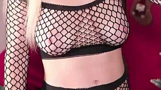 new year's fairy flaunts her big tits in celebration