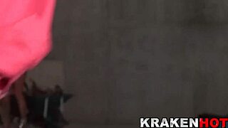 Milf with spectacular body gives outdoor barbecue blowjob