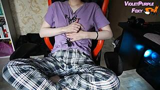 virgin plays with her nipples to orgasm when she is home alone 😍