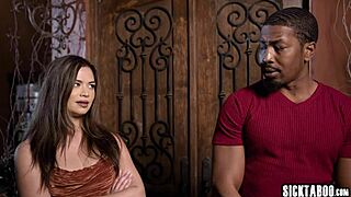 Scarlett Alexis and Lauren Phillips share their big tits and cock in a taboo threesome