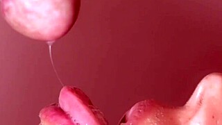 Stepmother gives intense blowjob cum in mouth