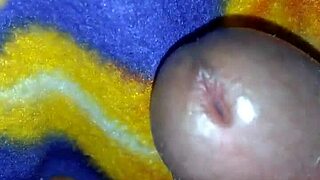 Masturbating in Bed with Handjob on Big Cock