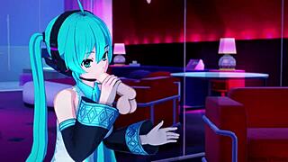 hatsune miku takes lucky guest backstage for intimate encounter