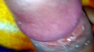Masturbating in Bed with Handjob on Big Cock