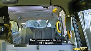 Goth teen Nala endures rough taxi fuck