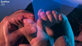 Artemis' sweaty feet close-up fetish tease