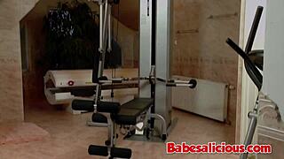 babesalicious big tits milf brunette banged hard at gym