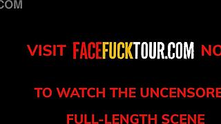 naughty latina bffs hardcore throat fucked in homemade threesome