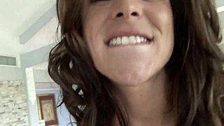 Horny hunter bryce with big breasts gets her pussy stuffed