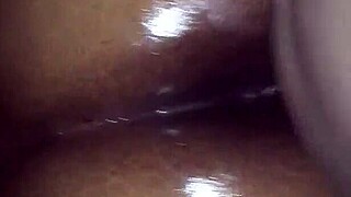 My chocolate dick is fucking that phat ass. It's a big black monster cock.