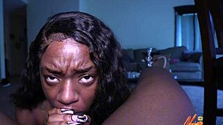 hey i came back for pt 2 of that petite black deepthroat action 😏🍆💦