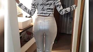 first time teen latina bends over for friend's monster cock in cuckold pov