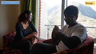 Rachna seduces room service hunk on hills - from flirty kisses to rough pussy pounding