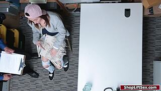 hey teen shoplifter, wanna get fucked hard on the officer's desk?? 😈