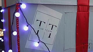 who delivers santa's christmas miracle to this bisexual orgy slut?