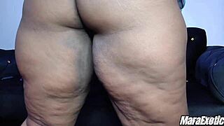 Fat Ass Mature Ebony Mara Exotic Solo Squirts in Full Orgasm Video