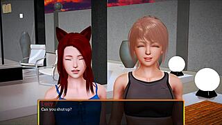 redhead with small tits rides big cock cowgirl in my new family 330