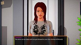 redhead with small tits rides big cock cowgirl in my new family 330