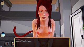 redhead with small tits rides big cock cowgirl in my new family 330