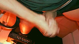 Moaning Latino Jerks Big Leaking Cock in Post-Gym Boxers