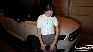 matty milas tight shaved pussy gets bareback creampied cowgirl style