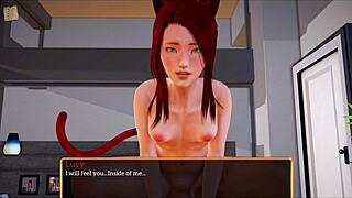 redhead with small tits rides big cock cowgirl in my new family 330