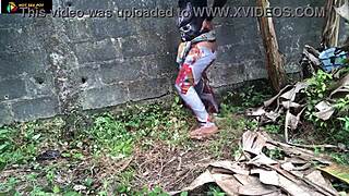 Hey, wanna see two farmers fucking their big asses and tits in the bush close up?