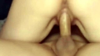 cute teen babe rides hard cock cowgirl pussy cum reality style