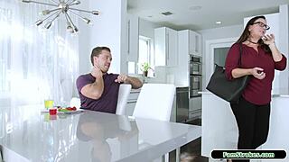 i footjob my stepcousin while my small tits jiggle teasingly