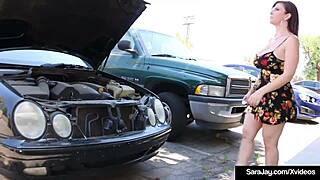 hey sara jay, wanna feel this garage dude's big thick black cock drill your pawg ass deep?