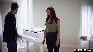 Stepbrother's Wife Caught Panties Down Licking Muff Diving Big Black Cock Ride