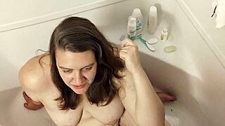 Cheating fat whore swallows piss while boyfriend works