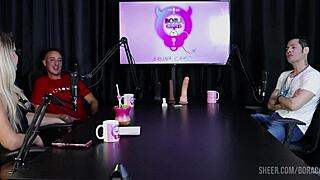 watch bruna carlos in sheer red lingerie dominate fat cuckold on bora cast outdoor interview