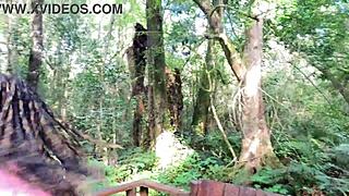 we're banging in eden's garden pussy licking ass shaking then almost caught mid orgasm