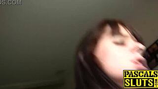 Tiffany bends for master Pascal's rough bondage face fuck and ride