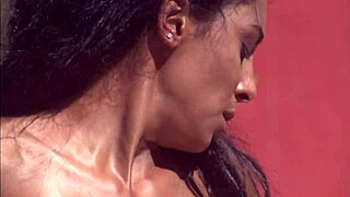 Dee Williams massages big tits poolside before interracial gaping pussy fuck