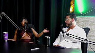 French guy meets Brazilian swinger couple for menage on sheer red