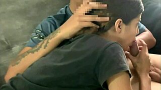 I suck my stepbrother's cock then fuck him hard at our stepparents' house homemade video