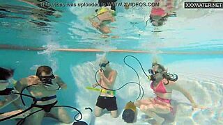 couple captures eva sasalka and jason's intense underwater pool pussy fucking